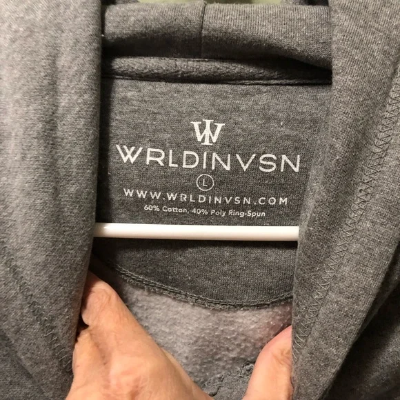 WRLDINVSN 2 pieces Large Gray/Light Blue Hoodie sweatshirt and sweatpants - Picture 6 of 9
